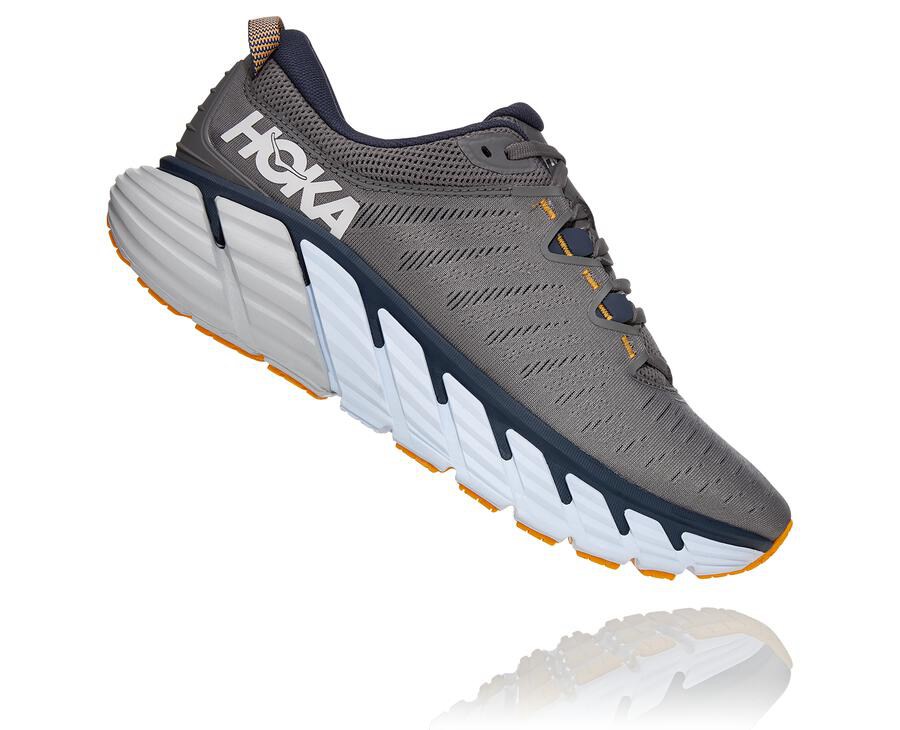 Running Shoes Mens - Hoka One One Gaviota 3 - Grey - MUAOBYT-41